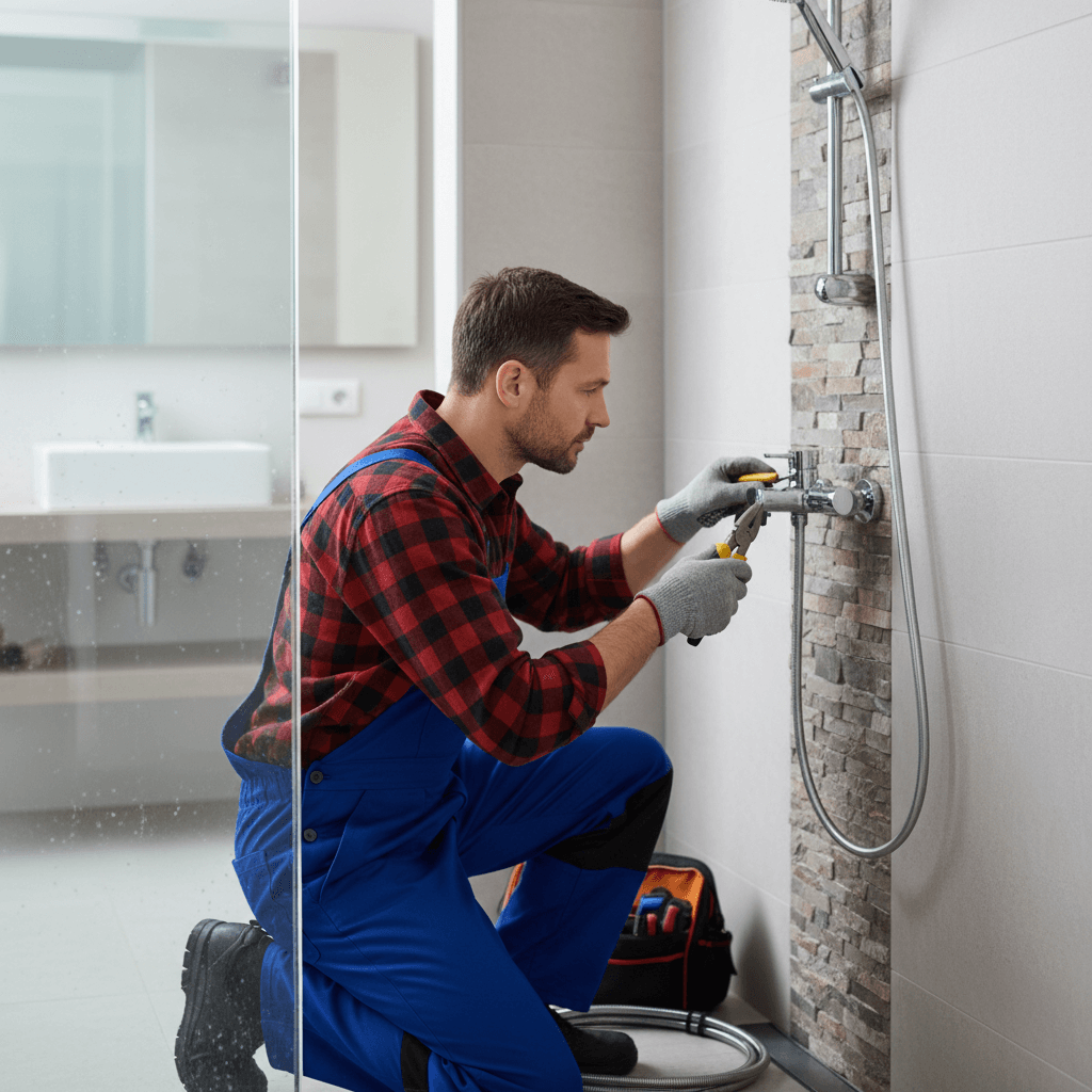 Dusch-WC wird installiert