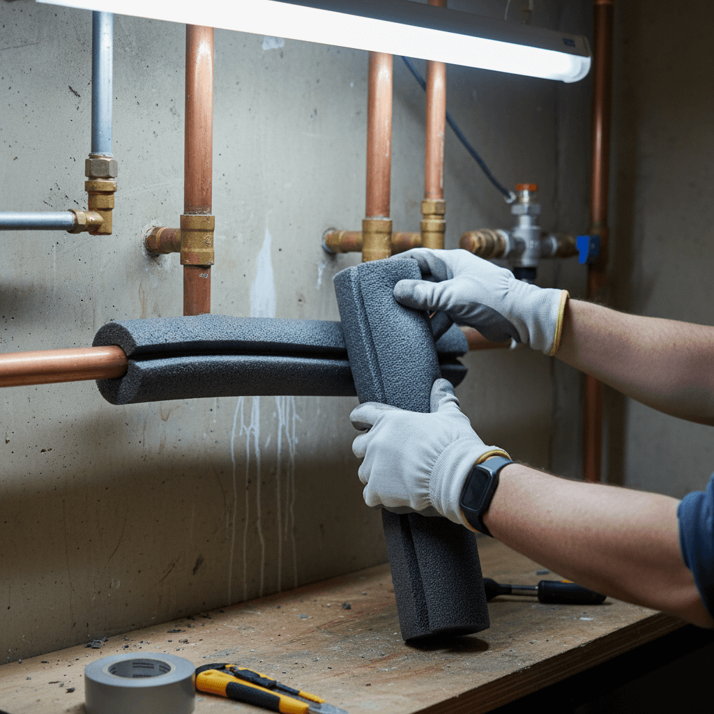 Erneuerung der Rohrdämmung